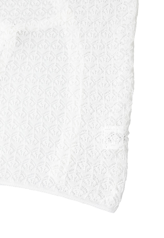 ＜NEPLA（ネプラ）＞リーフ編みバックレイヤードプルオーバー 詳細画像 White 15