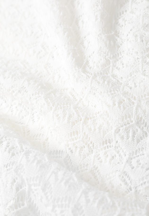 ＜NEPLA（ネプラ）＞リーフ編みバックレイヤードプルオーバー 詳細画像 White 20