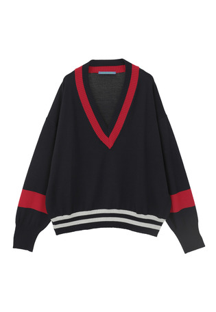 ＜tricot de papa（トリコ・デ・パパ）>スクールニットプルオーバー