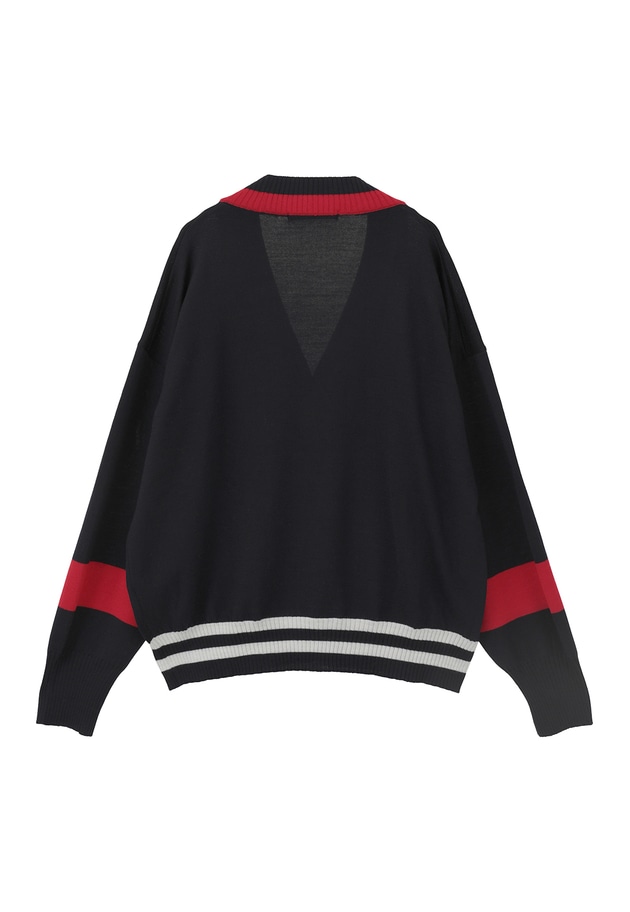 ＜tricot de papa（トリコ・デ・パパ）>スクールニットプルオーバー 詳細画像 Navy 12