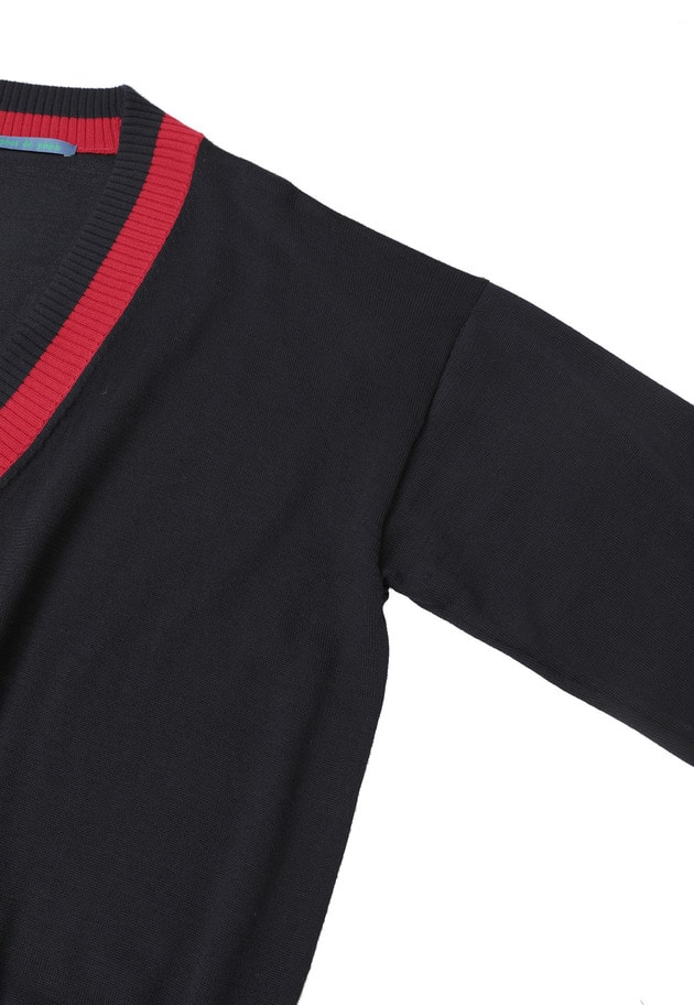 ＜tricot de papa（トリコ・デ・パパ）>スクールニットプルオーバー 詳細画像 Navy 4