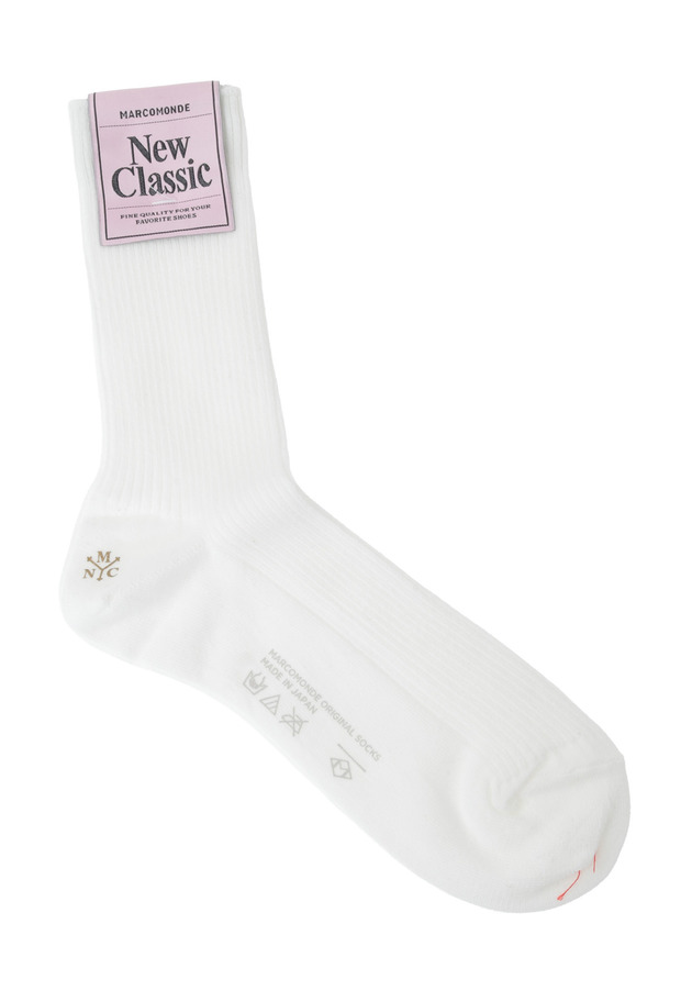 ＜MARCOMONDE（マルコモンド）＞コットンリブソックス 詳細画像 White 1