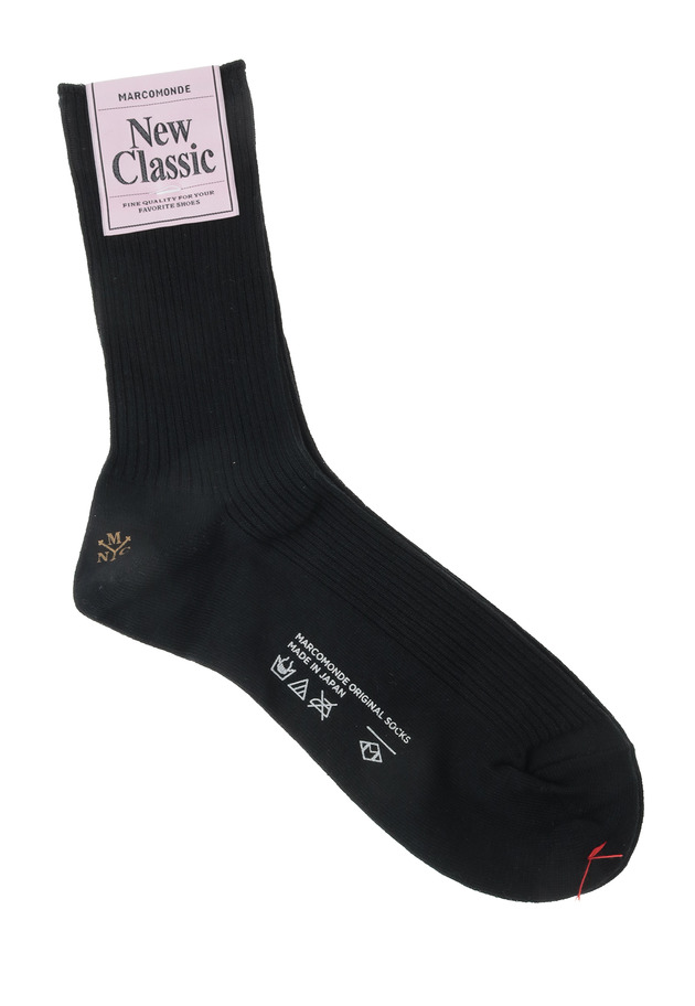＜MARCOMONDE（マルコモンド）＞コットンリブソックス 詳細画像 Black 1