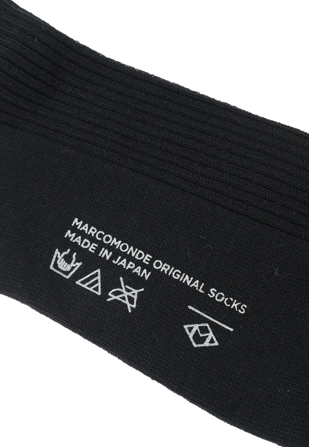 ＜MARCOMONDE（マルコモンド）＞コットンリブソックス 詳細画像 Black 7