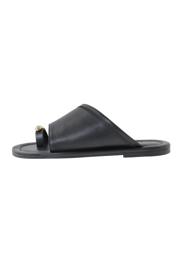 ＜CORSO ROMA 9 (コルソローマ ノーヴェ)＞ゴールドパーツサンダル 詳細画像 Black 7