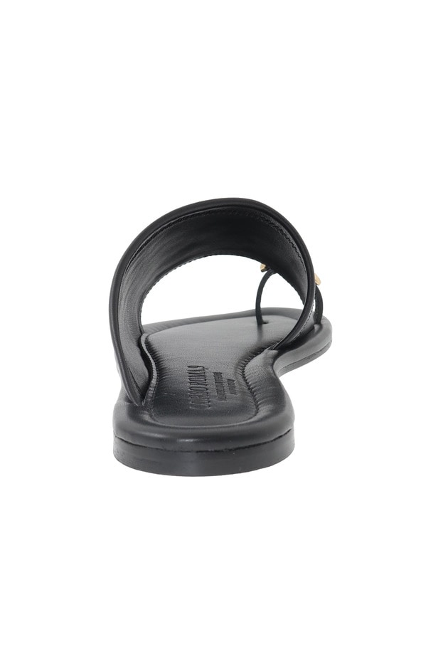 ＜CORSO ROMA 9 (コルソローマ ノーヴェ)＞ゴールドパーツサンダル 詳細画像 Black 8