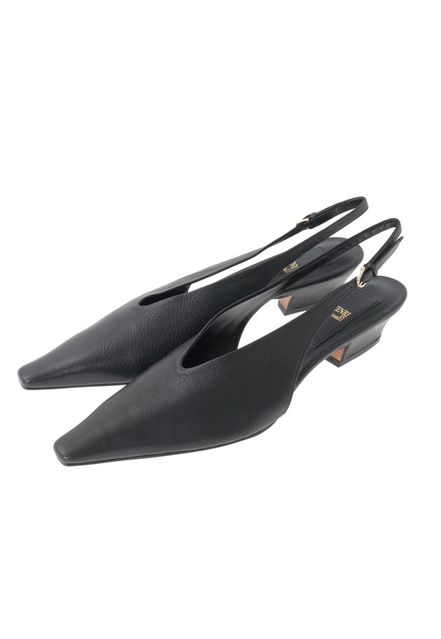 ＜HENRI EN VARGO（ヘンリエンヴァーゴ）＞&ldquo;Yves&rdquo;スリングバックパンプス 詳細画像 Black 5
