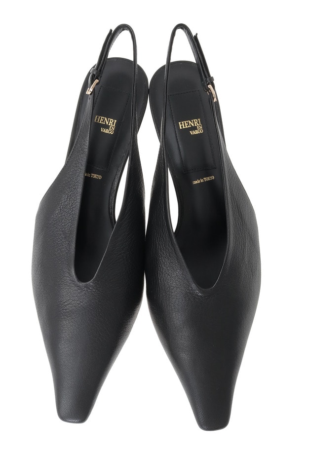 ＜HENRI EN VARGO（ヘンリエンヴァーゴ）＞&ldquo;Yves&rdquo;スリングバックパンプス 詳細画像 Black 6