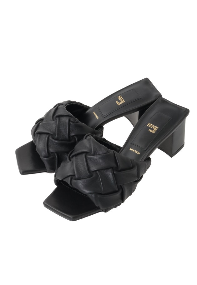 ＜HENRI EN VARGO（ヘンリエンヴァーゴ）＞&rdquo;Grace&rdquo; ギャザーミュール 詳細画像 Black 5