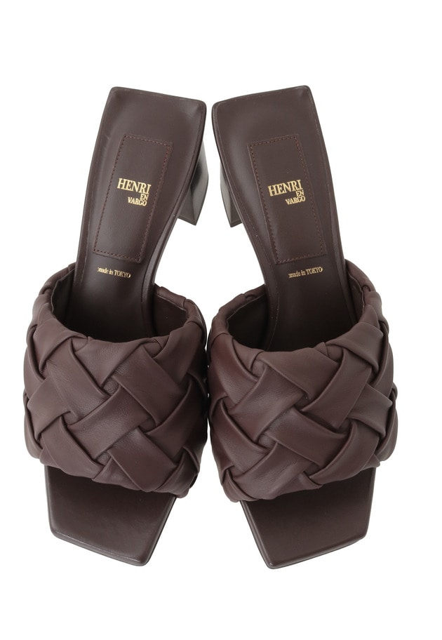 ＜HENRI EN VARGO（ヘンリエンヴァーゴ）＞&rdquo;Grace&rdquo; ギャザーミュール 詳細画像 Dark brown 2