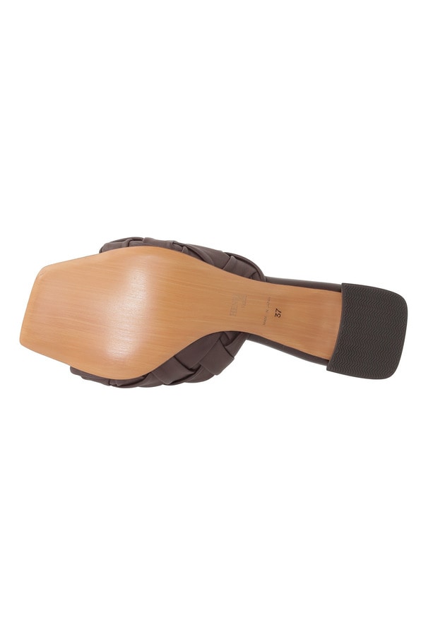 ＜HENRI EN VARGO（ヘンリエンヴァーゴ）＞&rdquo;Grace&rdquo; ギャザーミュール 詳細画像 Dark brown 5