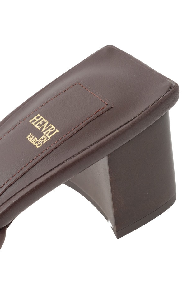 ＜HENRI EN VARGO（ヘンリエンヴァーゴ）＞&rdquo;Grace&rdquo; ギャザーミュール 詳細画像 Dark brown 6