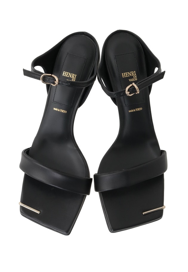 ＜HENRI EN VARGO（ヘンリエンヴァーゴ）＞"May"ヒールサンダル 詳細画像 Black 5