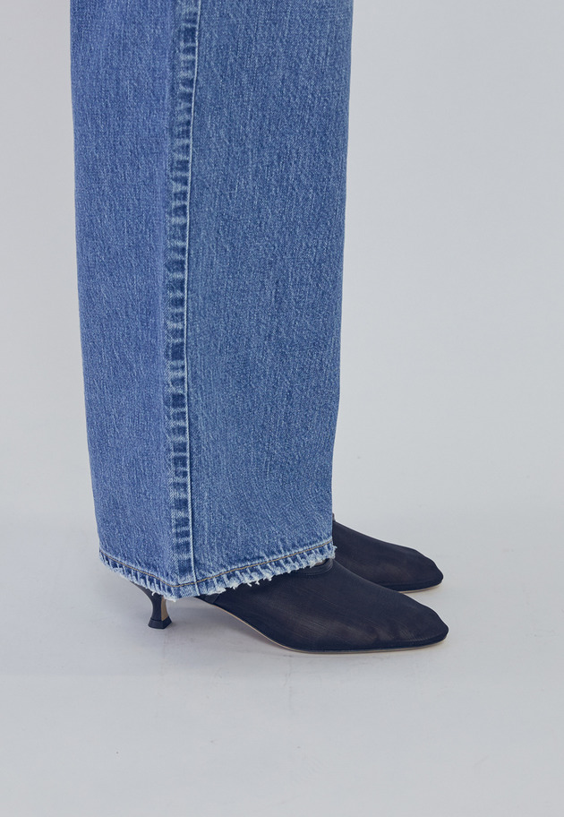 ＜NEBULONI E. (ネブローニ)＞メッシュアーモンドトゥパンプス 詳細画像 Black 1