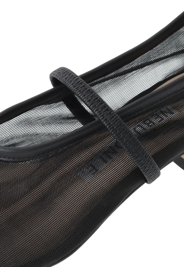 ＜NEBULONI E. (ネブローニ)＞メッシュアーモンドトゥパンプス 詳細画像 Black 11