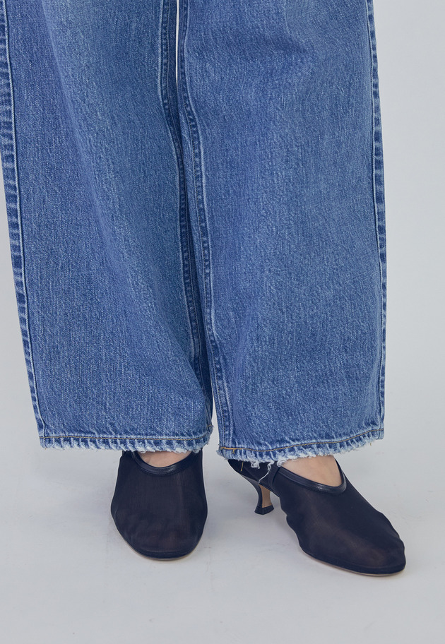 ＜NEBULONI E. (ネブローニ)＞メッシュアーモンドトゥパンプス 詳細画像 Black 3