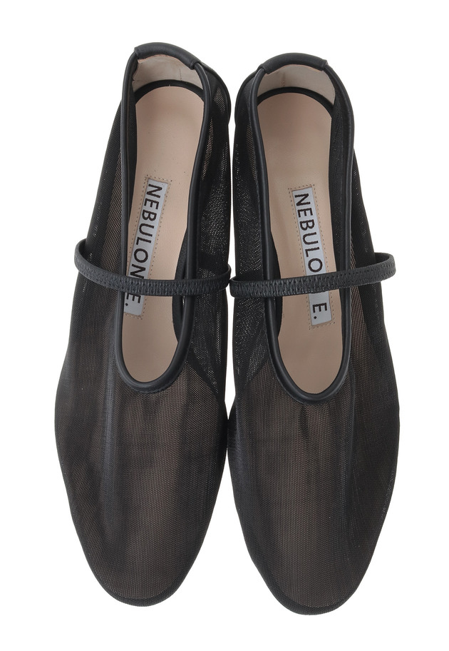 ＜NEBULONI E. (ネブローニ)＞メッシュアーモンドトゥパンプス 詳細画像 Black 6