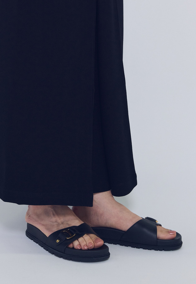 ＜POLO RALPH LAUREN（ポロ ラルフ ローレン）＞"TASHA SLIDE"サンダル 詳細画像 Black 1