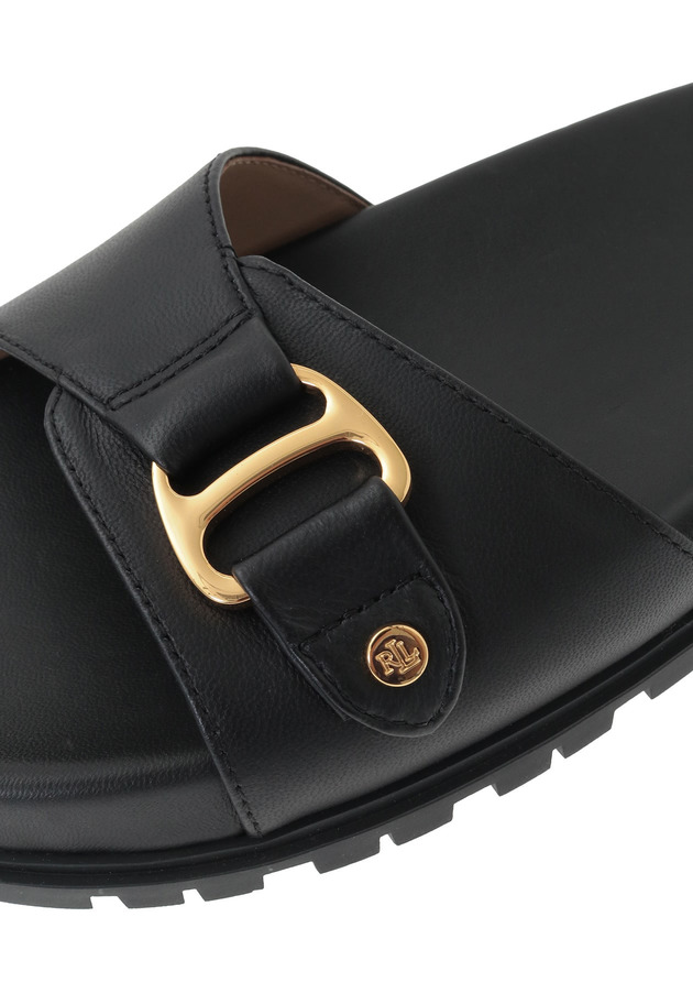 ＜POLO RALPH LAUREN（ポロ ラルフ ローレン）＞"TASHA SLIDE"サンダル 詳細画像 Black 10
