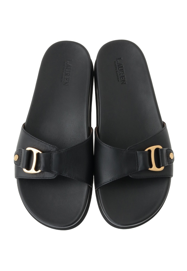 ＜POLO RALPH LAUREN（ポロ ラルフ ローレン）＞"TASHA SLIDE"サンダル 詳細画像 Black 12