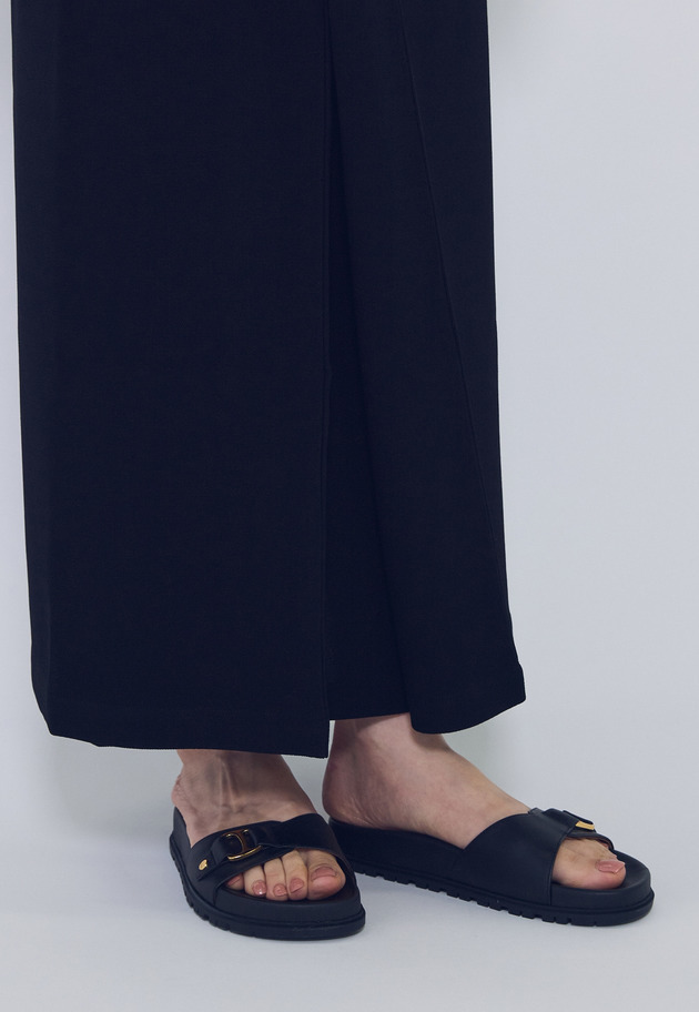 ＜POLO RALPH LAUREN（ポロ ラルフ ローレン）＞"TASHA SLIDE"サンダル 詳細画像 Black 2