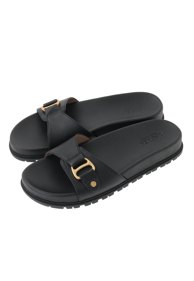 ＜POLO RALPH LAUREN（ポロ ラルフ ローレン）＞"TASHA SLIDE"サンダル 詳細画像 Black 4