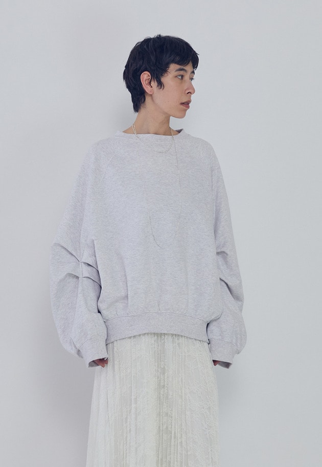 【予約】＜COGTHEBIGSMOKE (コグ ザ ビッグ スモーク)＞&ldquo;LEILA WIDE CUFF&rdquo;スウェット 詳細画像 Light gray 2