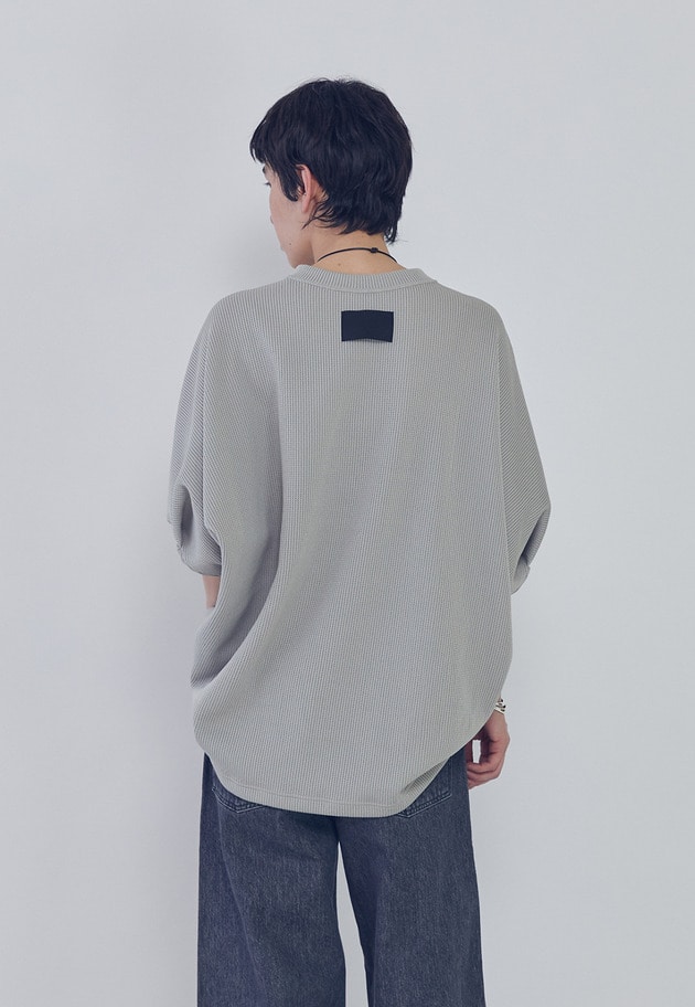 【予約】＜COGTHEBIGSMOKE (コグ ザ ビッグ スモーク)＞&ldquo;HELLEN&rdquo;ペンタゴントップ（ニットライクジャージ） 詳細画像 Light gray 2