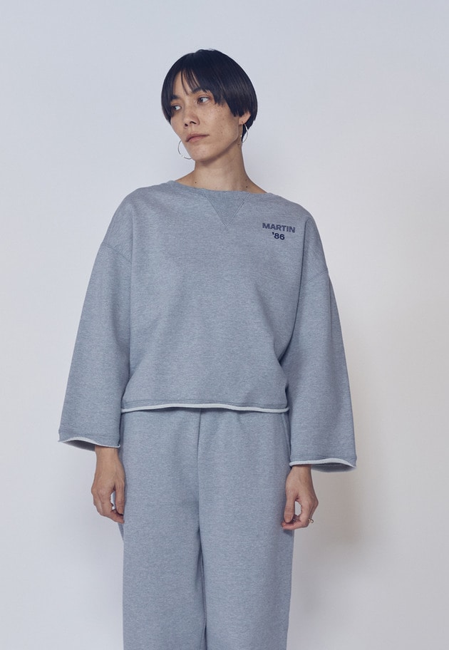 ＜IRONING (アイロニング)＞ロゴスウェットショートプルオーバー 詳細画像 Gray 1