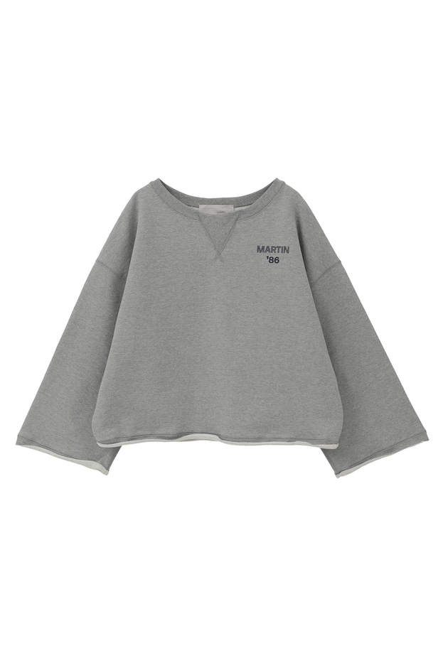 ＜IRONING (アイロニング)＞ロゴスウェットショートプルオーバー 詳細画像 Gray 11
