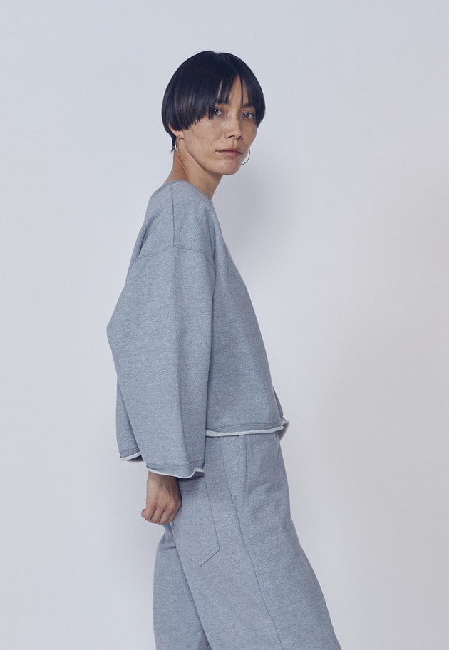 ＜IRONING (アイロニング)＞ロゴスウェットショートプルオーバー 詳細画像 Gray 2