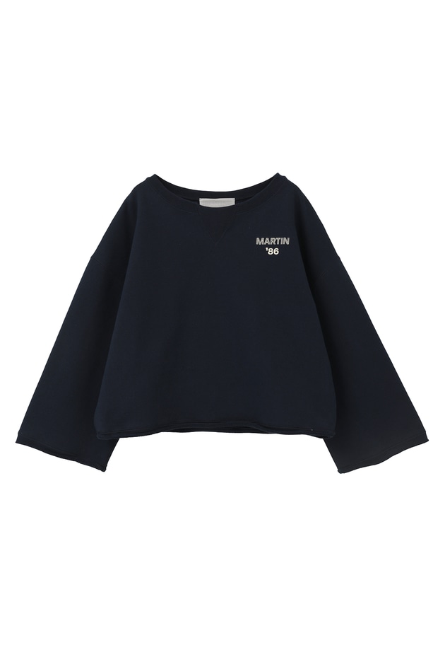 ＜IRONING (アイロニング)＞ロゴスウェットショートプルオーバー 詳細画像 Navy 11