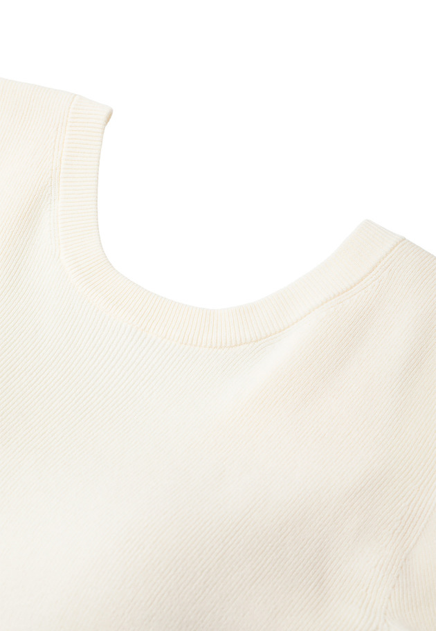 ＜NICENICE MOMENT（ナイスナイス モーメント）＞コンパクトTシャツ 詳細画像 White 3