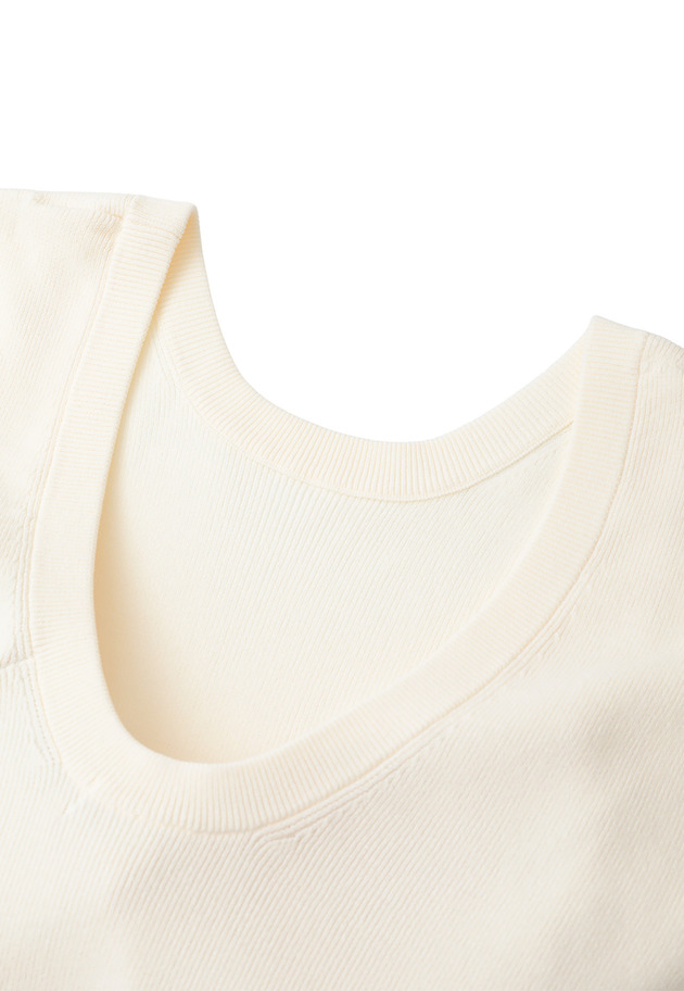 ＜NICENICE MOMENT（ナイスナイス モーメント）＞コンパクトTシャツ 詳細画像 White 4