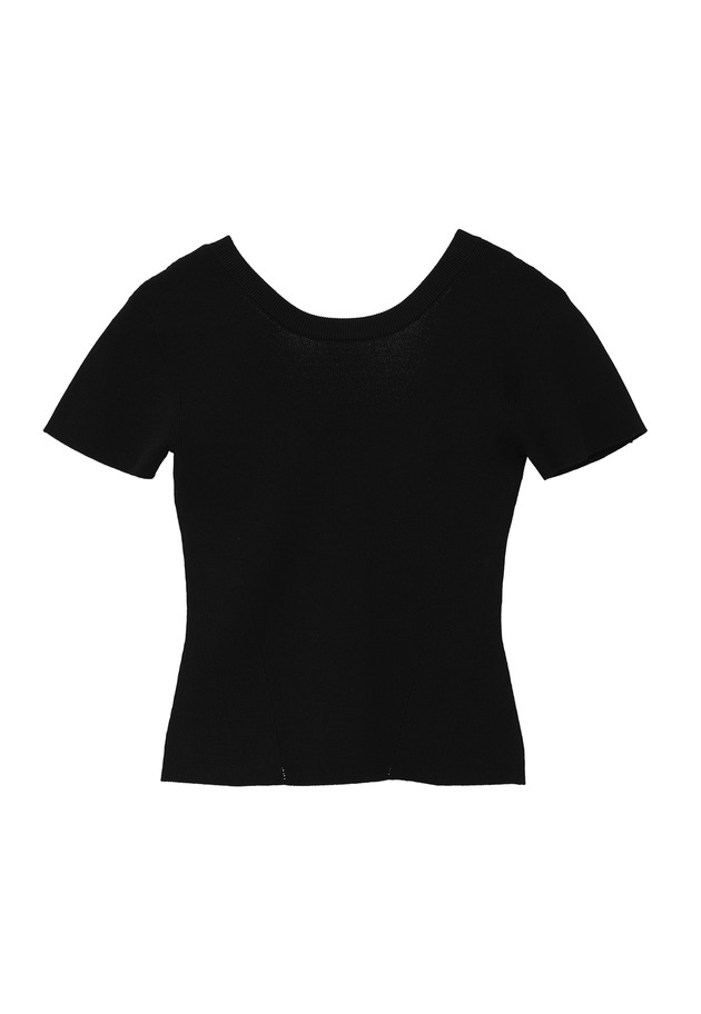 ＜NICENICE MOMENT（ナイスナイス モーメント）＞コンパクトTシャツ 詳細画像 Black 6