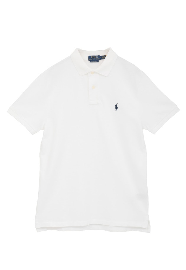 ＜POLO RALPH LAUREN（ポロ ラルフ ローレン）＞カスタムスリムフィットポロシャツ 詳細画像 White 8