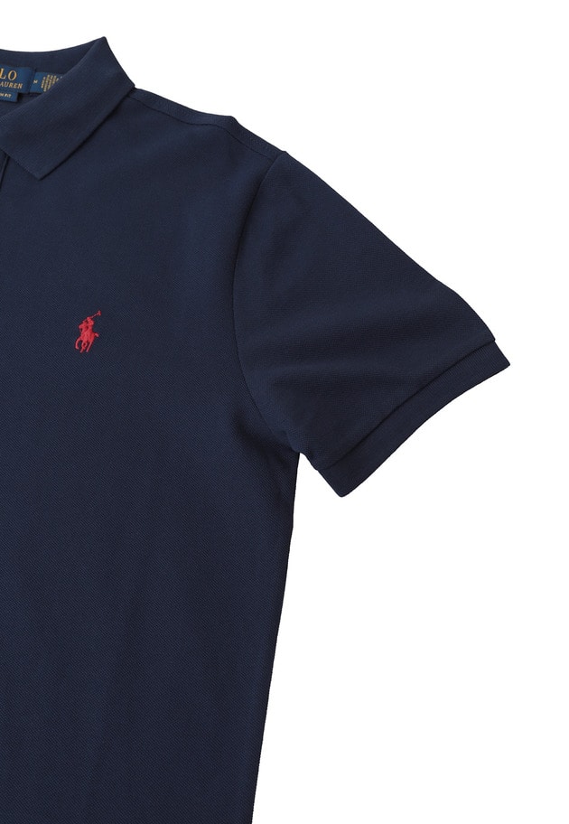 ＜POLO RALPH LAUREN（ポロ ラルフ ローレン）＞カスタムスリムフィットポロシャツ 詳細画像 Navy 10