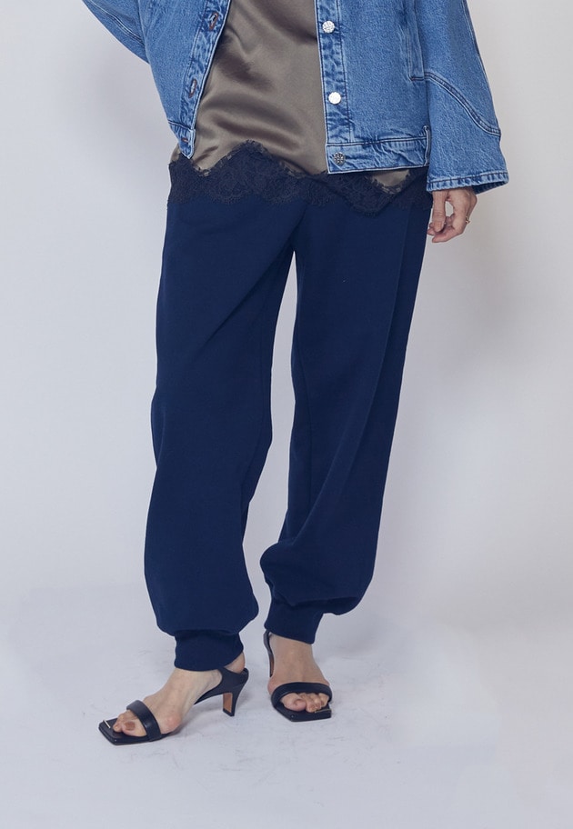 ＜IRONING (アイロニング)＞ロゴスウェットパンツ 詳細画像 Navy 1