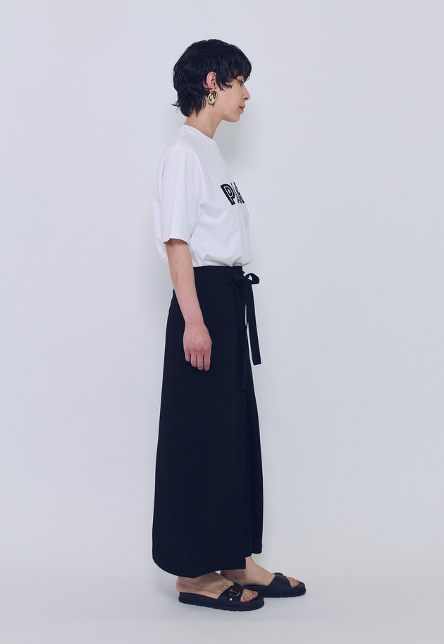 【WEB限定】＜COGTHEBIGSMOKE (コグ ザ ビッグ スモーク)＞&ldquo;MINA&rdquo;ダブルラップスカート 詳細画像 Black 5