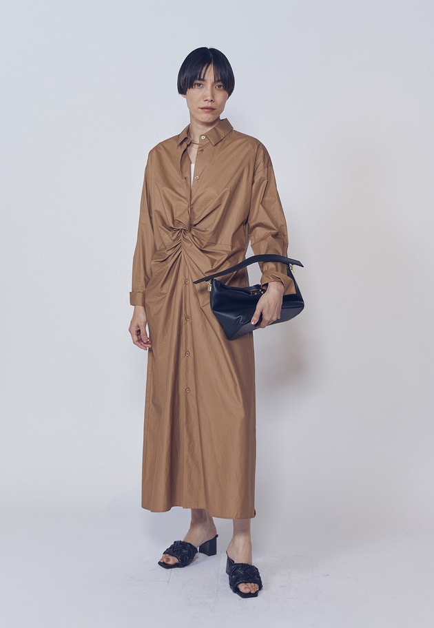 ハイカウントチンツツイストシャツワンピース 詳細画像 Camel 3