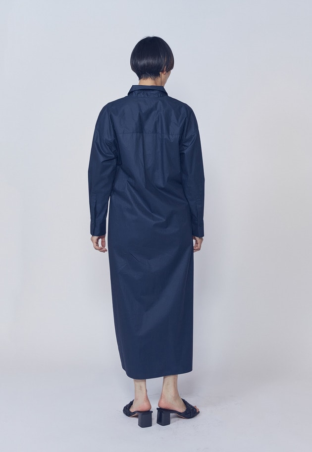 ハイカウントチンツツイストシャツワンピース 詳細画像 Navy 4