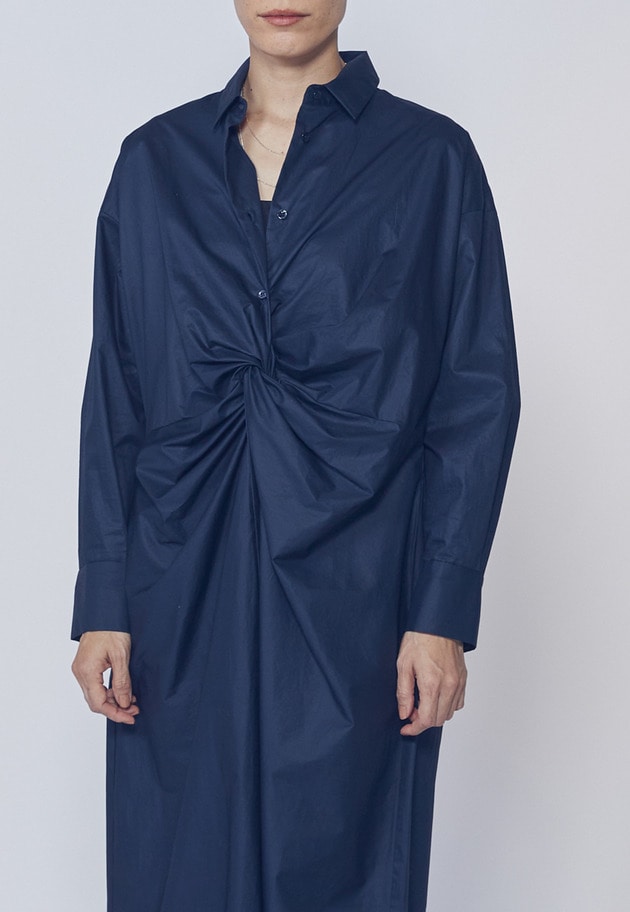 ハイカウントチンツツイストシャツワンピース 詳細画像 Navy 5