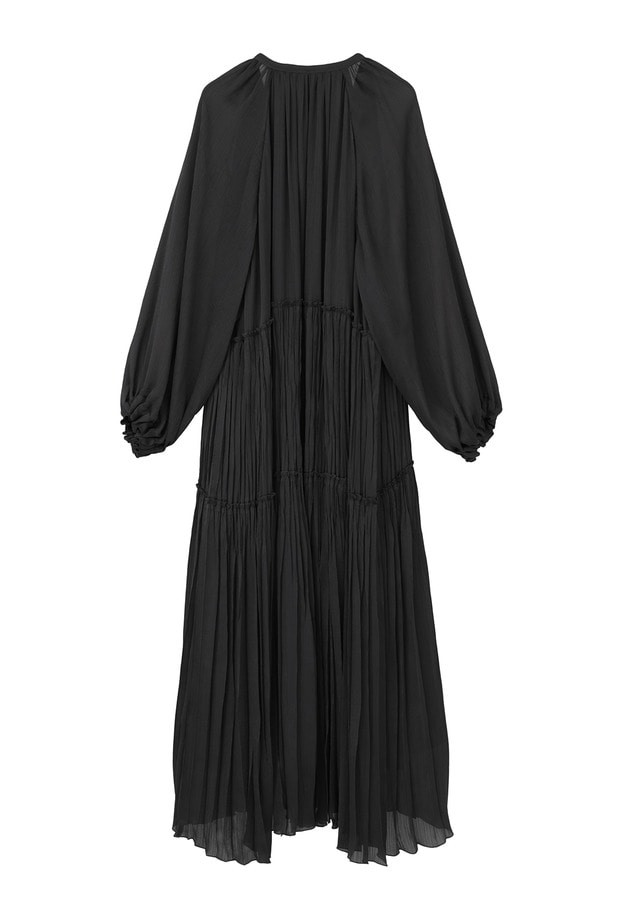 楊柳サテンプリーツワンピース 詳細画像 Charcoal 7