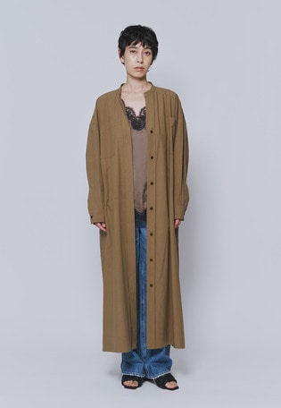 タイプライターバンドカラースキッパーワンピース