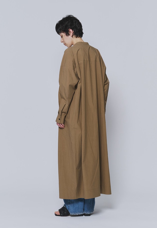 タイプライターバンドカラースキッパーワンピース 詳細画像 Mocha 4