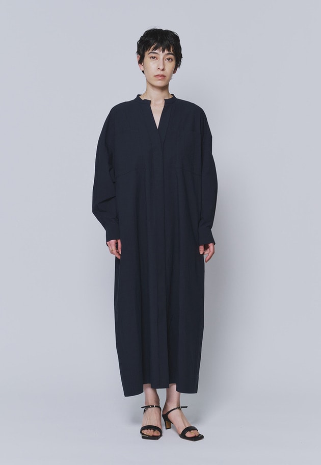 タイプライターバンドカラースキッパーワンピース 詳細画像 Navy 5