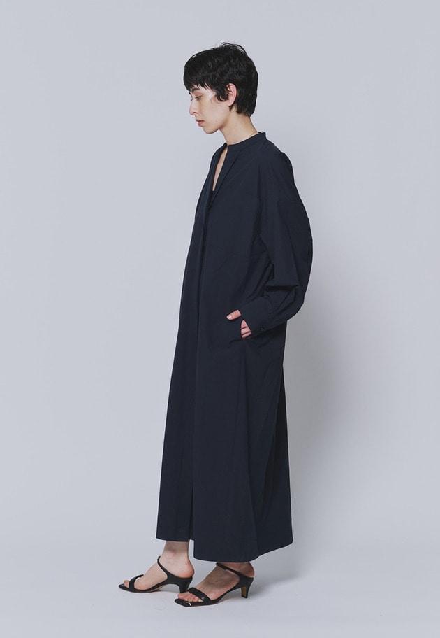 タイプライターバンドカラースキッパーワンピース 詳細画像 Navy 7