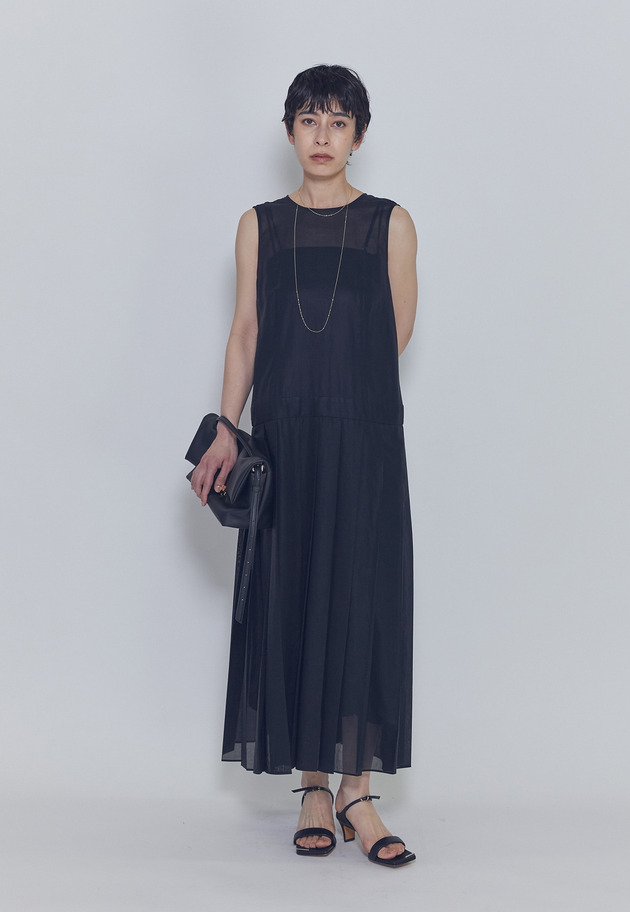 シアープリーツワンピース 詳細画像 Black 2