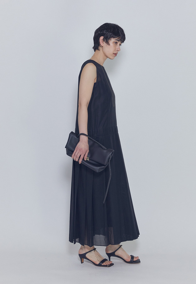 シアープリーツワンピース 詳細画像 Black 4