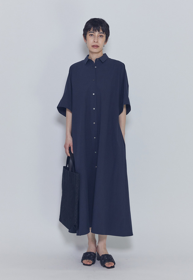 ドルマンスリーブシャツワンピース 詳細画像 Navy 1